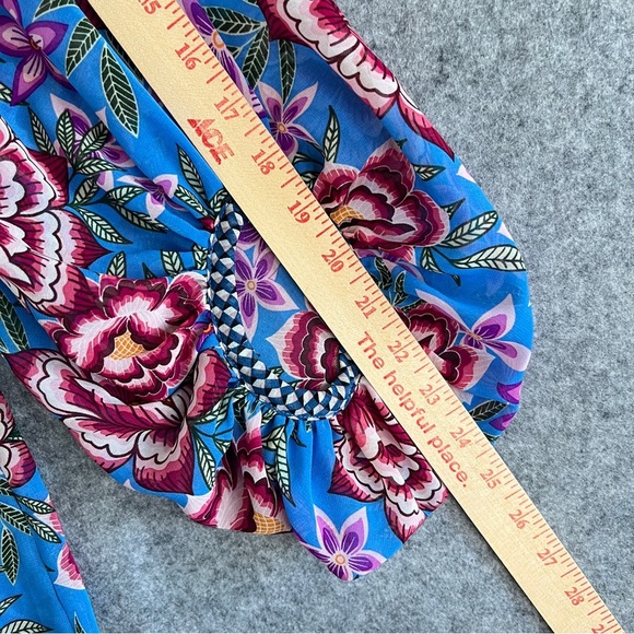 CABI Primrose Floral Tunic Dress Separate Blue Slip Size Small - Picture 8 of 11